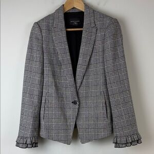 Club Monaco Black and Gray Checkered Blazer Size 4